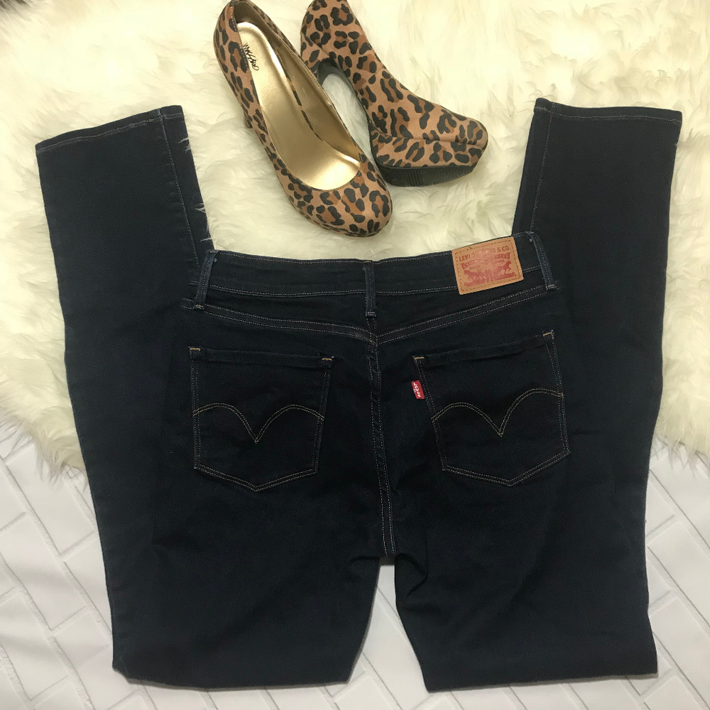 Levis Womens Mid Rise Skinny Jeans Sz 8 (Z02) - Picture 3 of 5